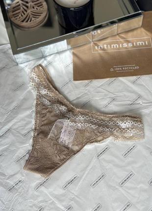 Трусики жіночі intimissimi мереживні бежеві s