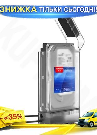 Ku адаптер usb maiwo universal fit sata 3,5 дюйма чорний usb 3.0 для жорсткого диска з блоком живлення uni2l_k