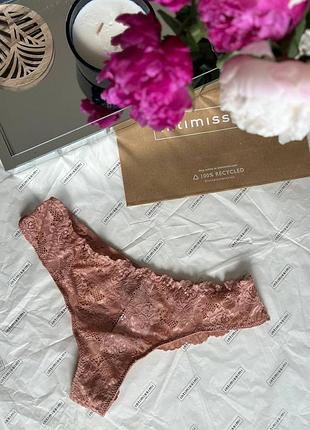 Трусики жіночі intimissimi мереживні, рожеві, розмір s