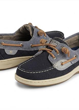 Новые женские топсайдеры мокасины sperry top-sider songfish navy/grey оригинал р. 36 (сток)