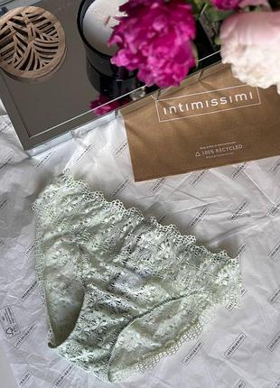 Трусики жіночі intimissimi сліпи мереживні, м'ятні, розмір s