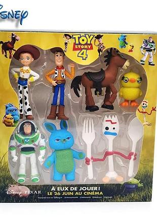 Набор фигурок персонажей toy story 4 / история игрушек - вуди, джесси, базз лайтер, форки и др