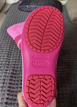 Чоботи жіночі crocs рожеві 2