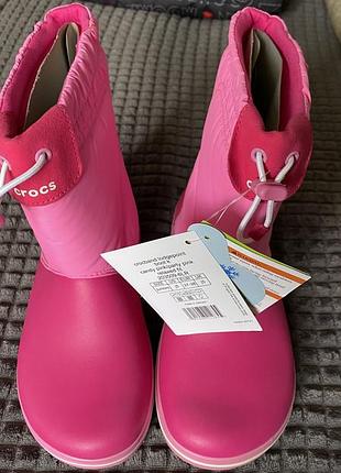 Чоботи жіночі crocs рожеві 3