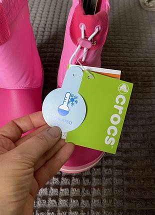 Чоботи жіночі crocs рожеві 6