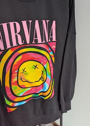 Світшот чорний nirvana хл 2