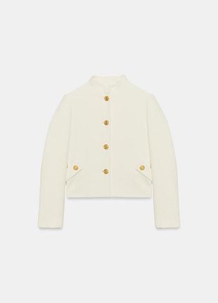 Блейзер жіночий бежевий фактурний zara new