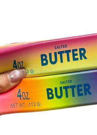 Антистрес‑іграшка “rainbow butter”(сквіш масло)