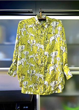 Zara жіноча, нова, ексклюзивна блузка-туніка з красивим прінтом