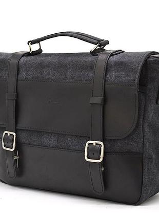 Мужской портфель из канвас и кожи наппа tarwa rag-3920-3md