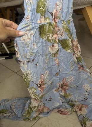 Сукня міді жіноча primark літня блакитна з квітковим принтом