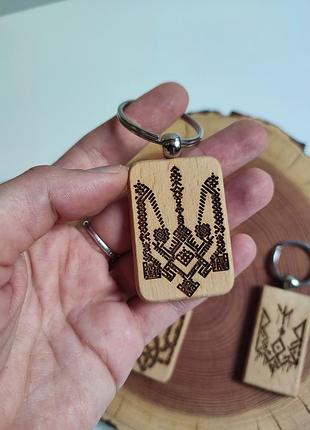 Брелокі із дерева / тризуб / україна / оберіг // handmade 🪵🪾 5