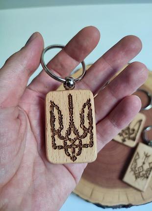 Брелокі із дерева / тризуб / україна / оберіг // handmade 🪵🪾 4
