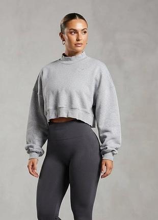Стильный кроп-свитшот gymshark укороченная толстовка оверсайз