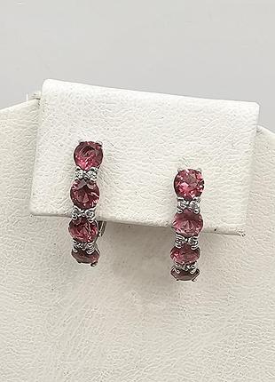 Сережки серебряные с фианитом 2,5 г