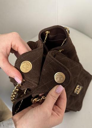 Сумка 25 small замшева шоколадна 8