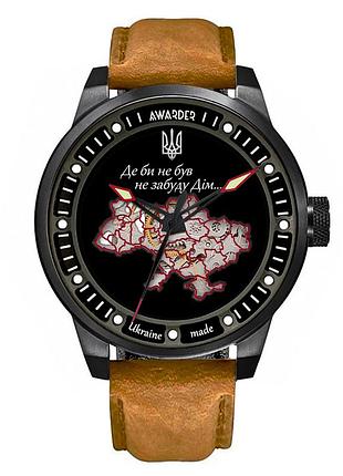 Классические мужские часы awarder 058 где бы не были black-brown, водонепроницаемый, японский механизм