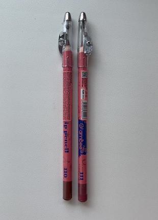 Олівці для губ glambee lip pencil 110, 111