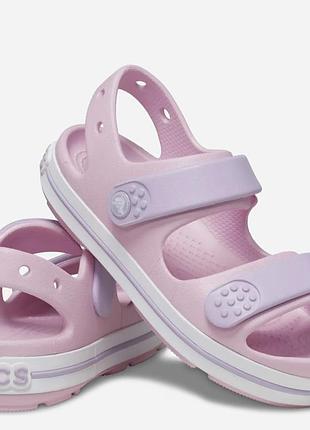 Дитячі сандалі crocs crocband cruiser sandal kids 33-34 (j2) рожеві