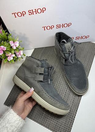 Оригинальные ботинки кожаные ecco