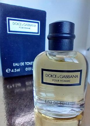 Dolce & gabbana pour homme миниатюра 4,5мл винтаж