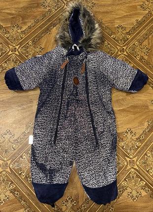 Зимовий комбінезон для хлопчиків lenne baby синій 62 розмір