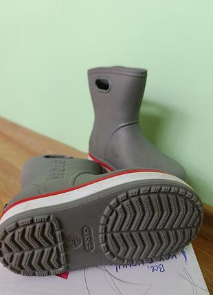 Чоботи дитячі crocs сірі, розмір 24-25 2