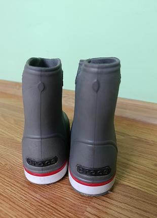 Чоботи дитячі crocs сірі, розмір 24-25 3