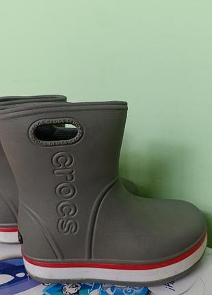 Чоботи дитячі crocs сірі, розмір 24-25