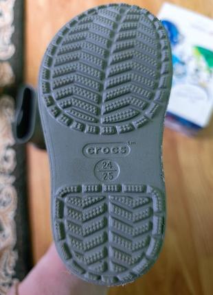 Чоботи дитячі crocs сірі, розмір 24-25 4