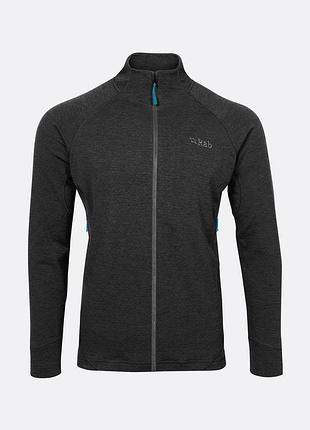 Кофта флісова чоловіча rab nexus full-zip jkt black