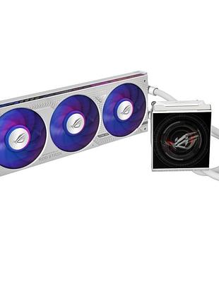 Система рідинного охолодження asus rog strix lc iv 360 argb lcd 360 мм 5,08" 2500 об/хв white (90rc01m2-b0eay0)