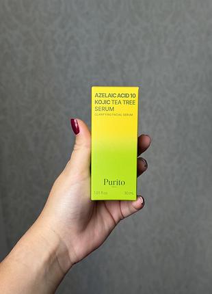 Сироватка для обличчя purito seoul azelaic acid 10 kojic tea tree serum 30 ml