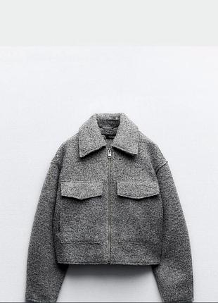 Бомбер zara сірий 2