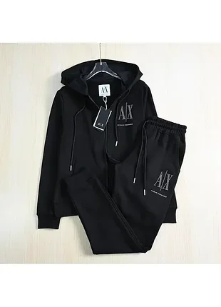 Спортивний костюм чоловічий armani exchange чорний l двунитка