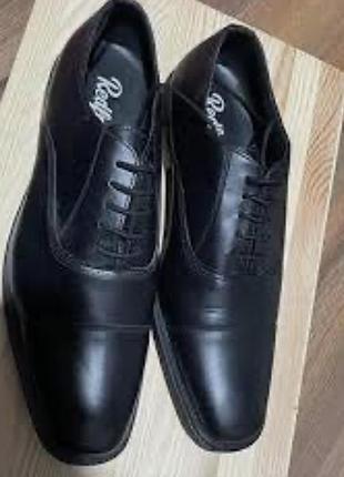 Гарні туфлі чорні шкіра 42 2