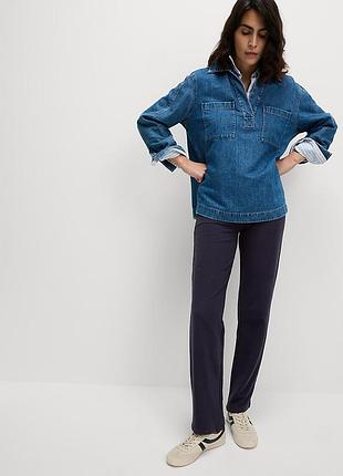Синие трикотажные брюки m&amp;s 16/2xl