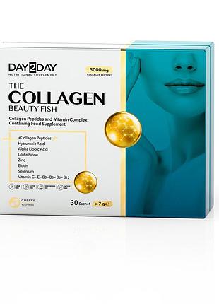 Коллаген day2day the collagen beauty fish 30 саше с витаминами и антиоксидантами orzax