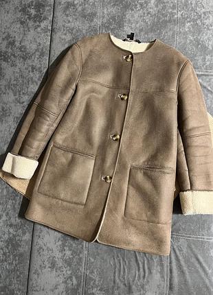 Дубленка пальто zara 7
