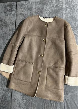 Дубленка пальто zara 6