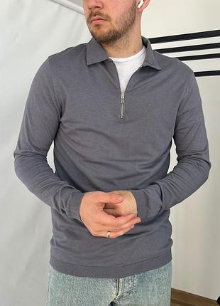 Чоловічий джемпер поло reiss longsleeve polo