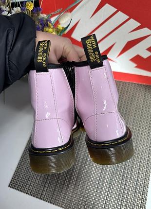 Оригинальные кожаные лакированные ботинки dr. martens 4
