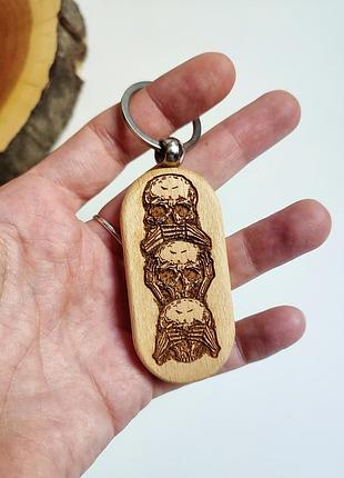 Брелок / дерево / три мудрі мавпи 🫈 handmade 2
