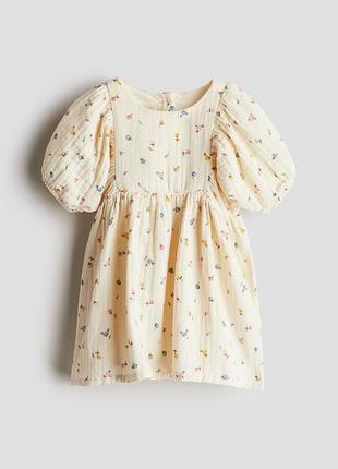 Платье из хлопкового муслина от h&amp;m на 12-18месяц