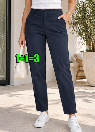🤩1+1=3 фирменные синие женские брюки высокая посадка marks &amp; spencer, размер 50 - 52