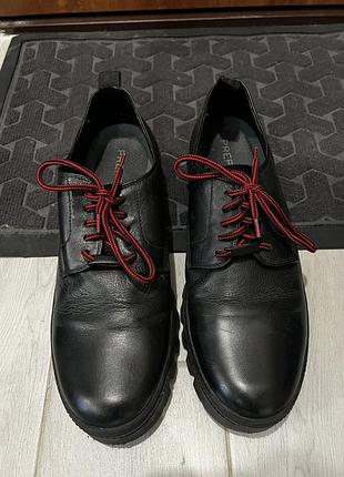 Туфлі чоловічі preppy шкіряні чорні