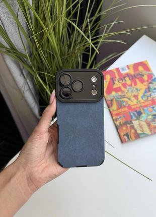 Чохол iphone blue замша 15