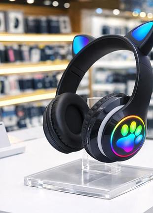 Дитячі бездротові bluetooth-навушники stn-28 pro з котячими вушками та підсвіткою