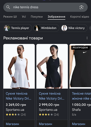 Теннисное платье nike 2