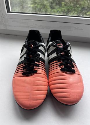 Бутси чоловічі adidas nitrocharge 1.0 fg core black / flash orange, розмір 36 (22.5 см)